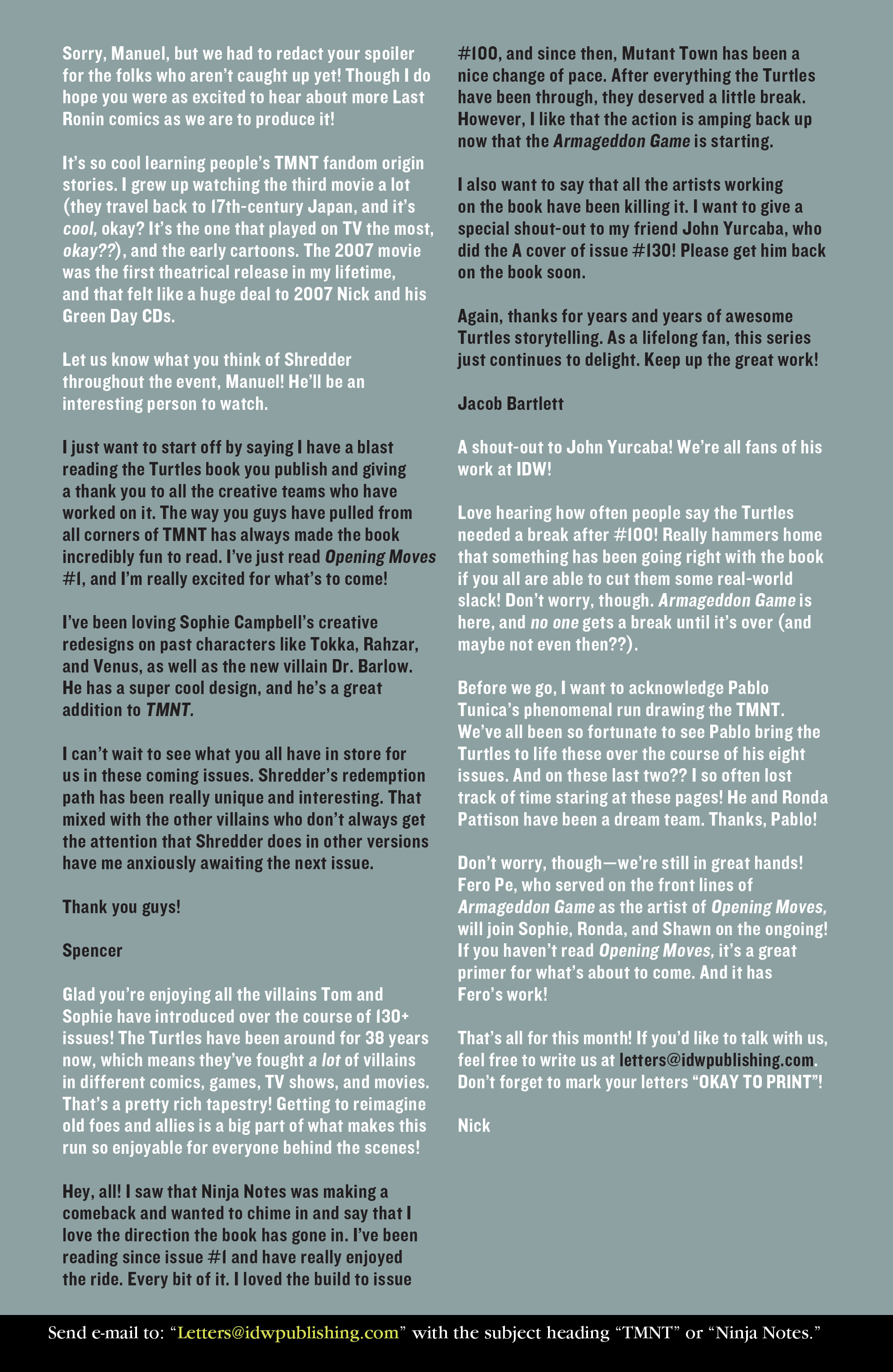 Read Teenage Mutant Ninja Turtles (2011) EN Manga Online