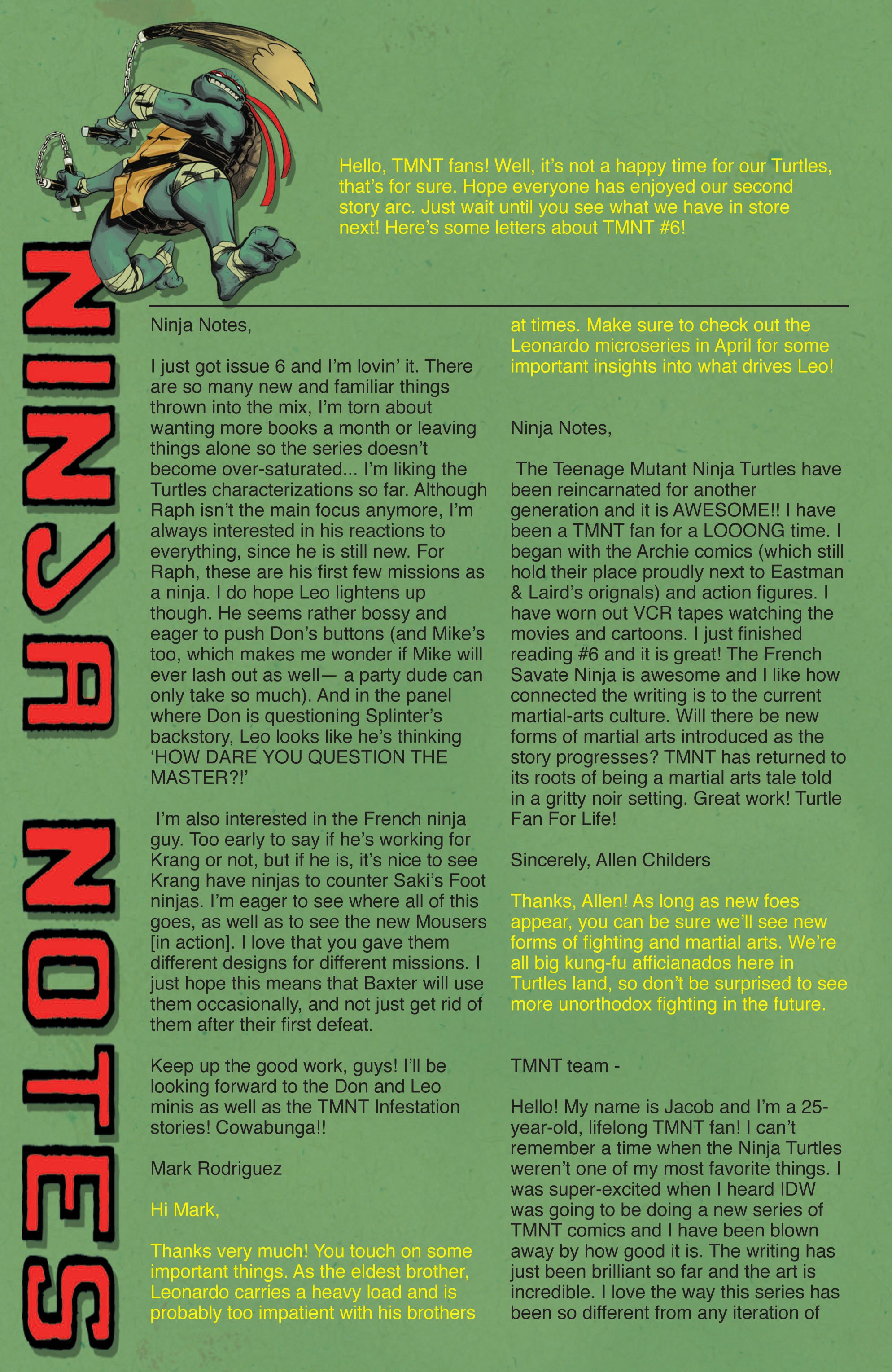 Read Teenage Mutant Ninja Turtles (2011) EN Manga Online