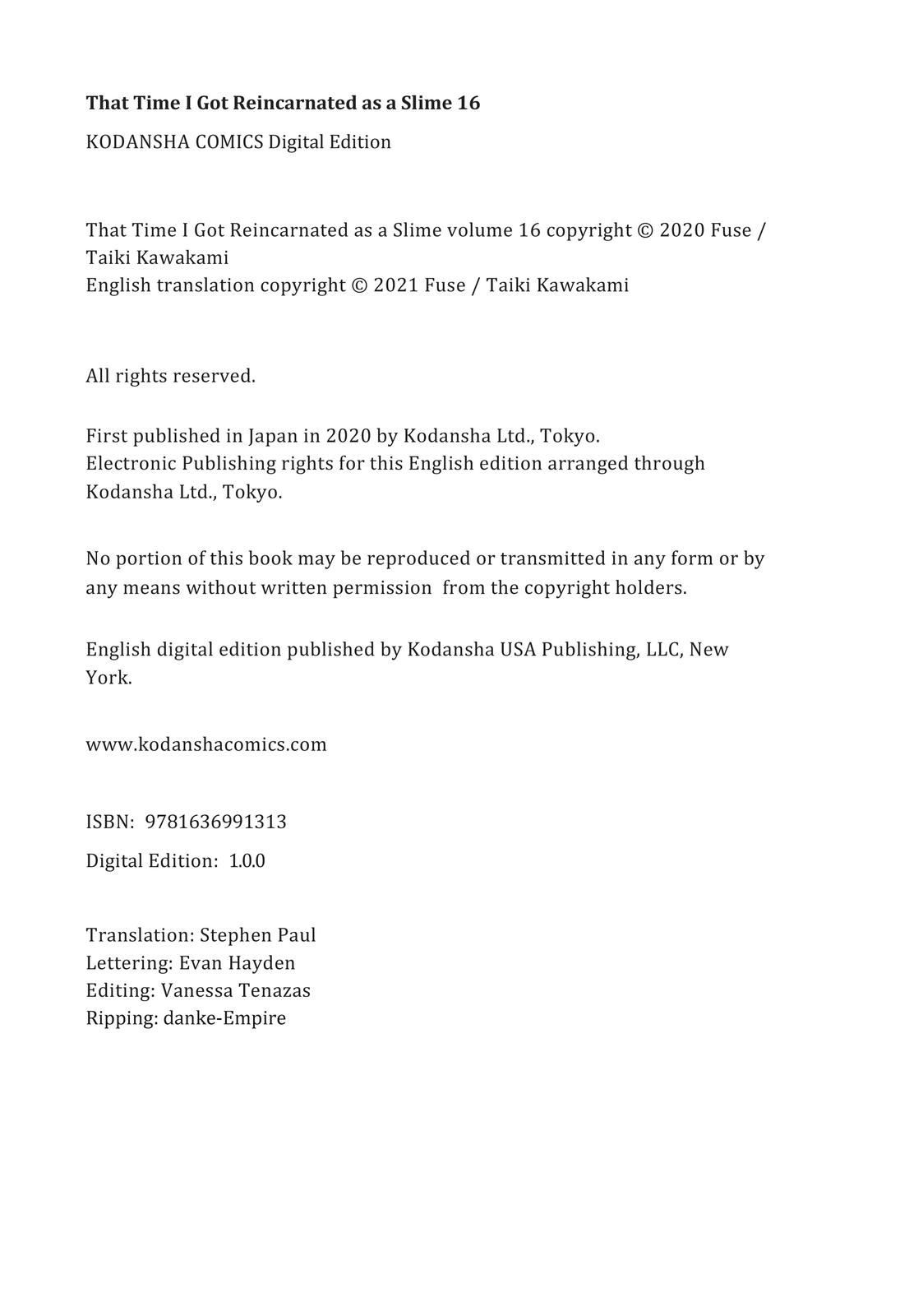 Read That Time I Got Reincarnated as a Slime EN Manga Online