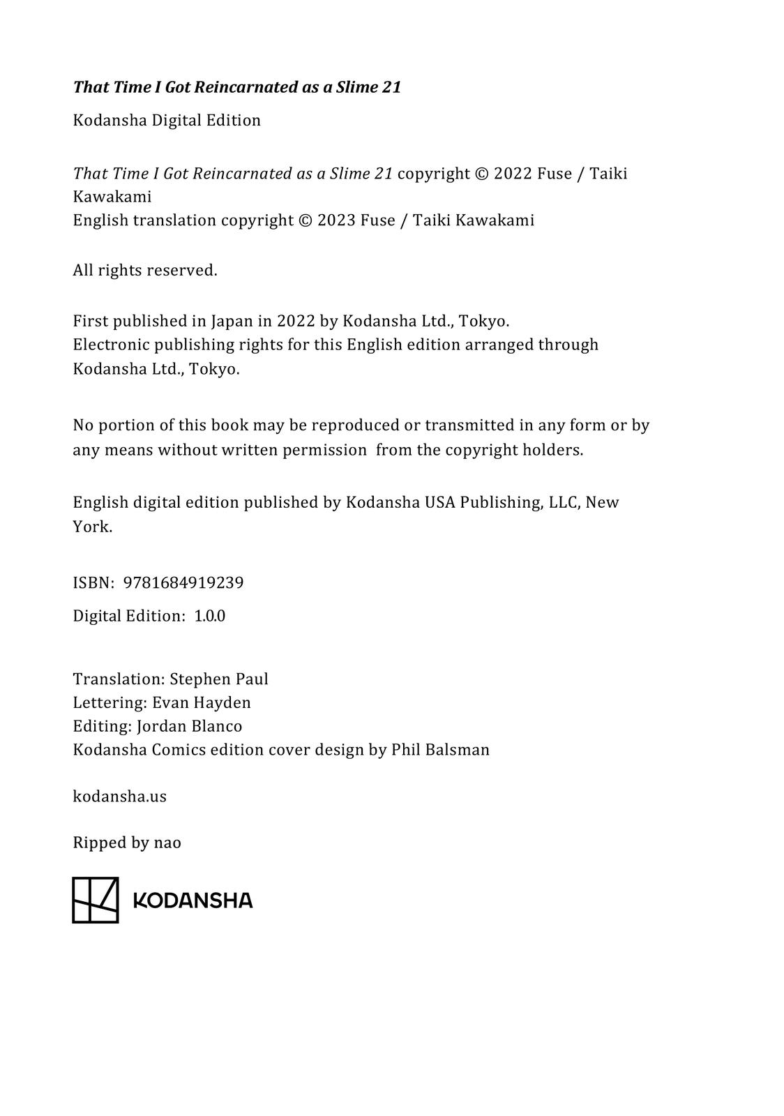 Read That Time I Got Reincarnated as a Slime EN Manga Online