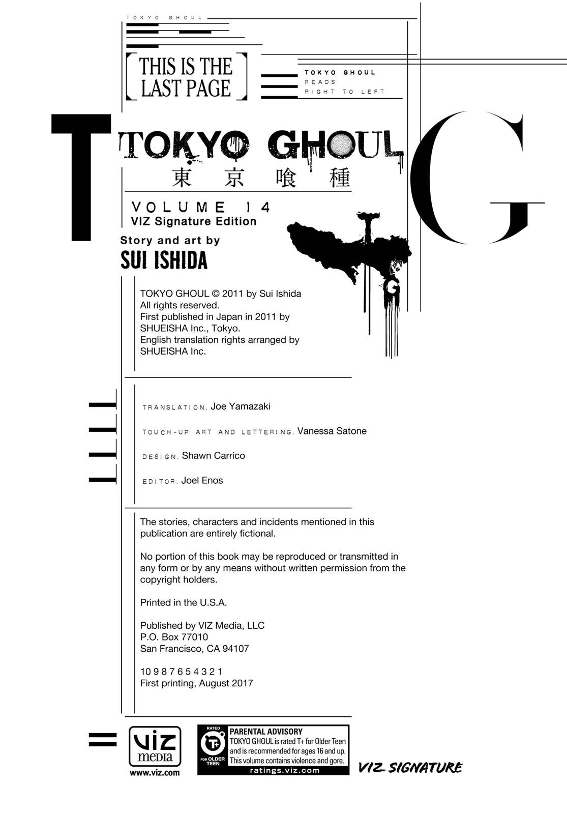 Read Tokyo Ghoul EN Manga Online