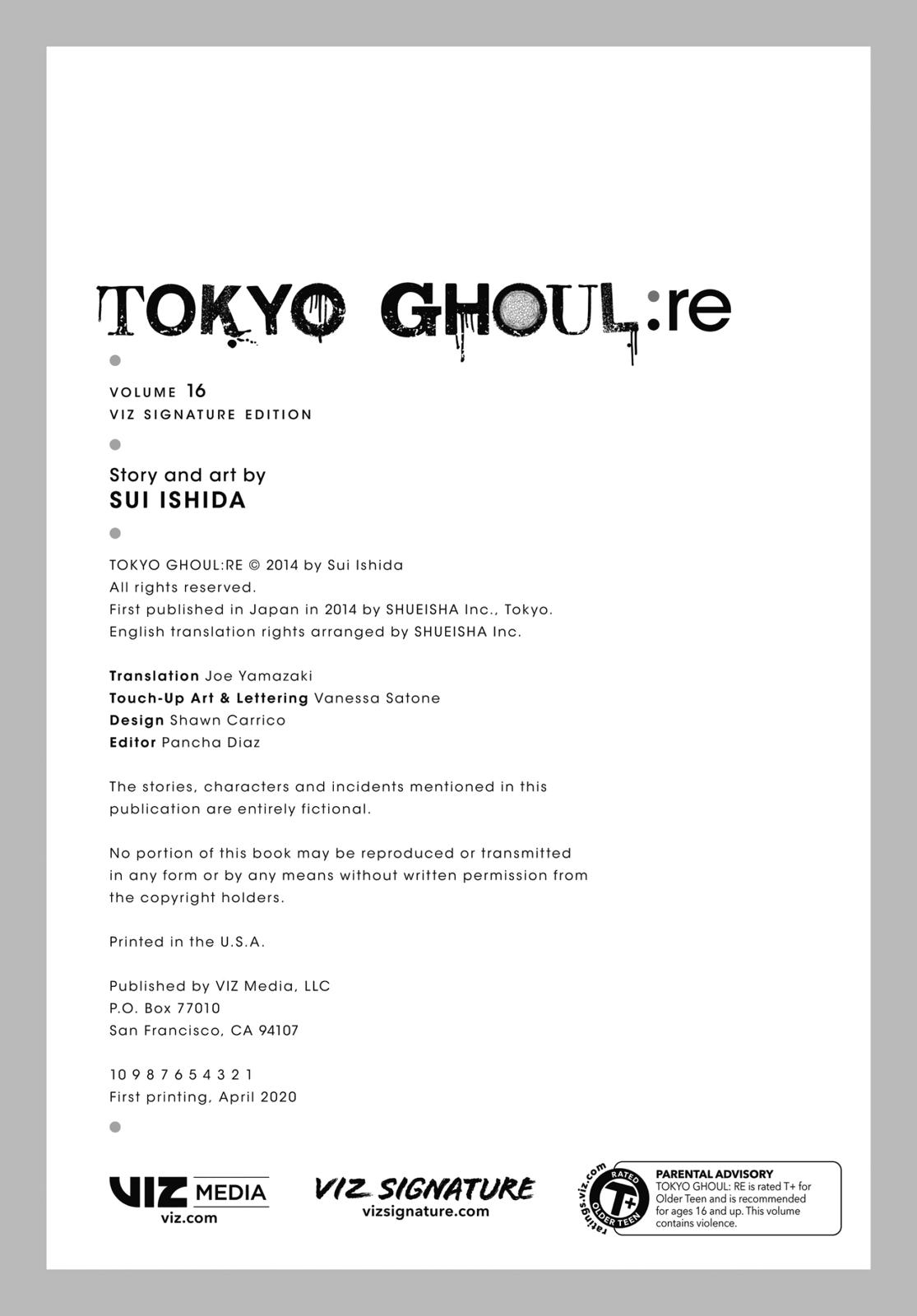 Read Tokyo Ghoul re EN Manga Online