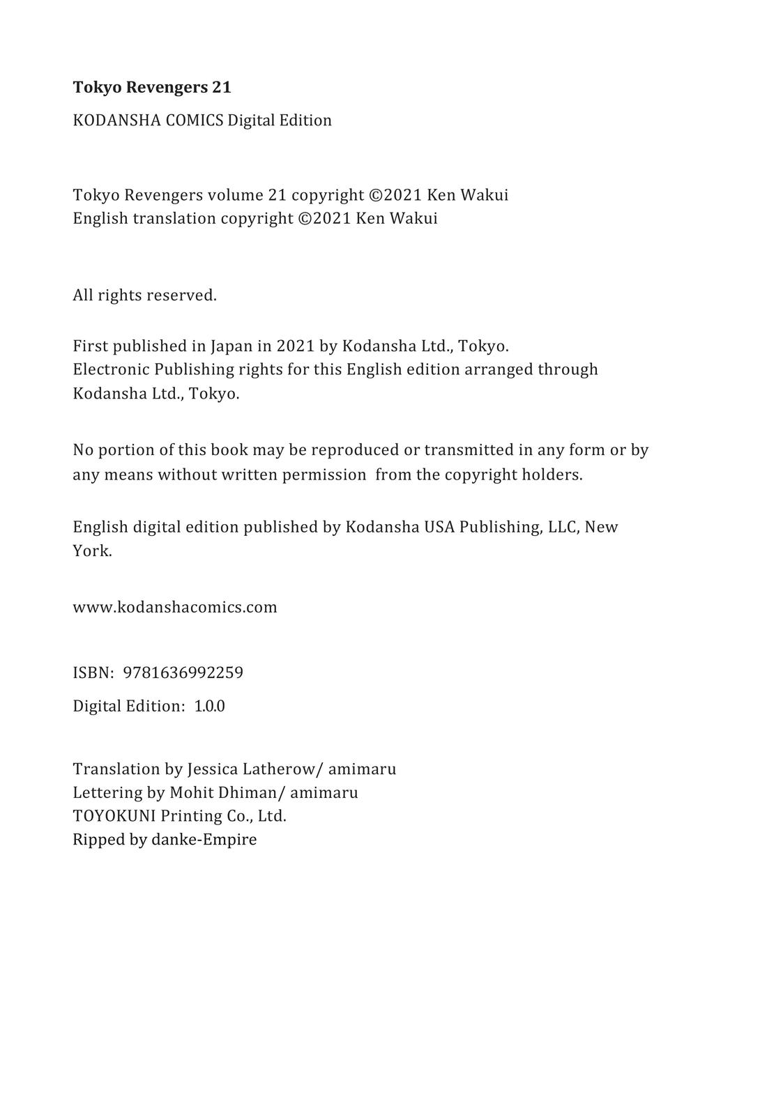 Read Tokyo Revengers EN Manga Online