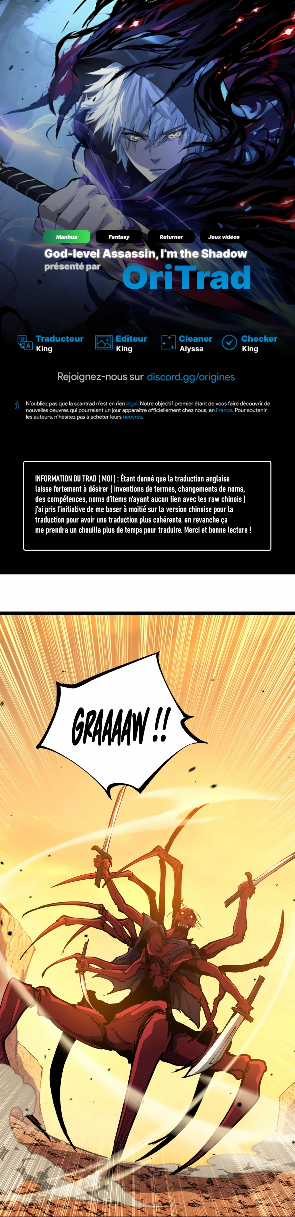 Read God level Assassin I’m the Shadow FR Manga Online